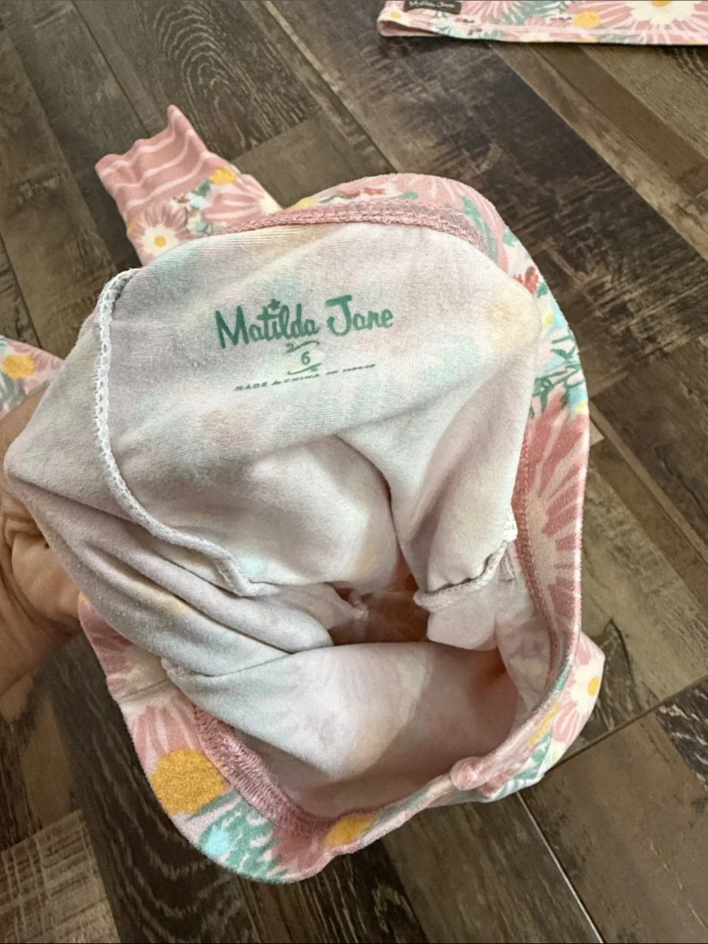 Matilda Jane Pink‎ Floral Daisy Pajama Set with Yellow Accents